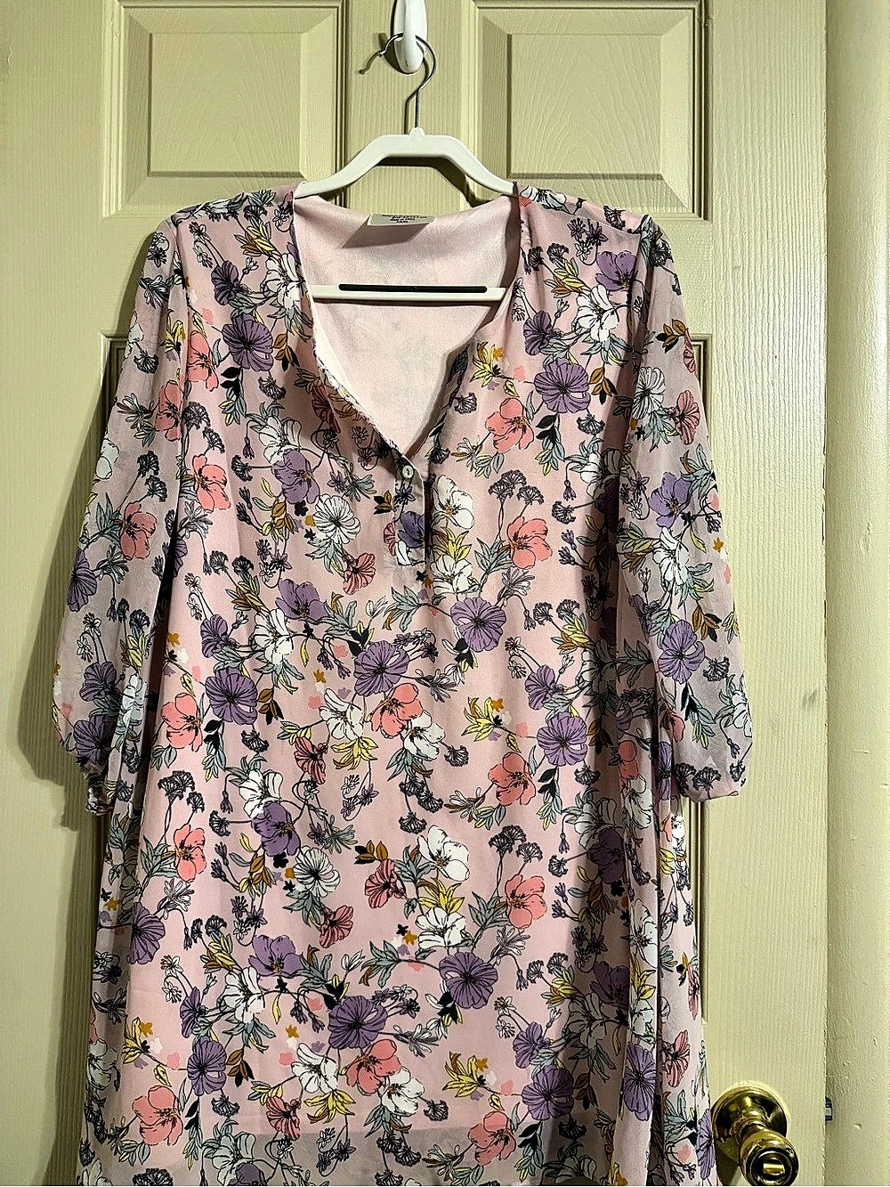 Built By Dreamers Floral Mini Dress in Pink & Purple Size XXXL Like New
